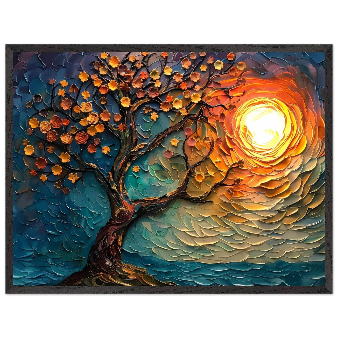Tree of Life Textured Sunset Palette - Vibrantwalls