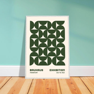 Bauhaus Forest Green & Cream Modern - Vibrantwalls