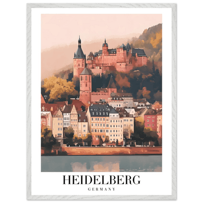 Heidelberg Germany Framed Poster – Vintage Travel Wall Art in Warm Autumn Hues - Vibrantwalls