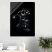 Dynamic Footballer Acrylic Print – Motion-Inspired, Durable, Modern Sports Wall Art - Vibrantwalls
