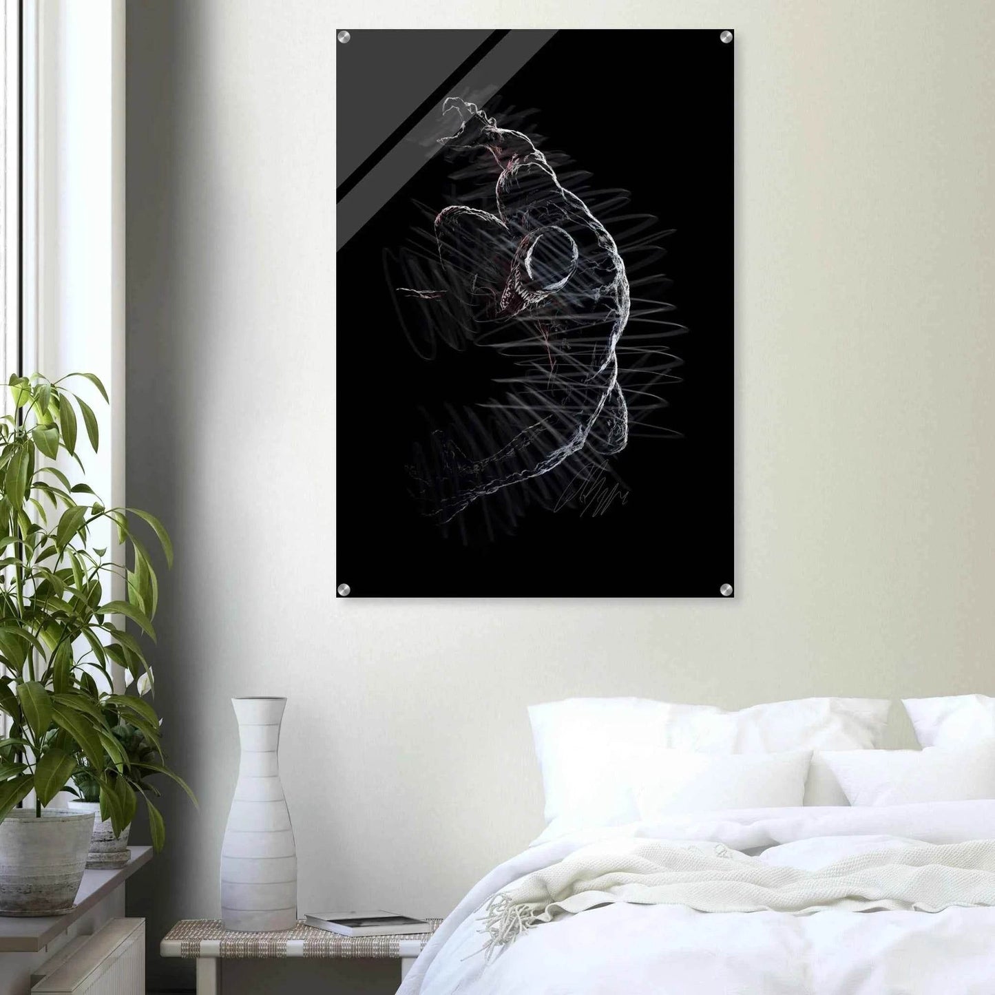 Abstract Glimmer Acrylic Print – Dynamic, Ghostly, Modern Wall Art in 18 Sizes - Vibrantwalls