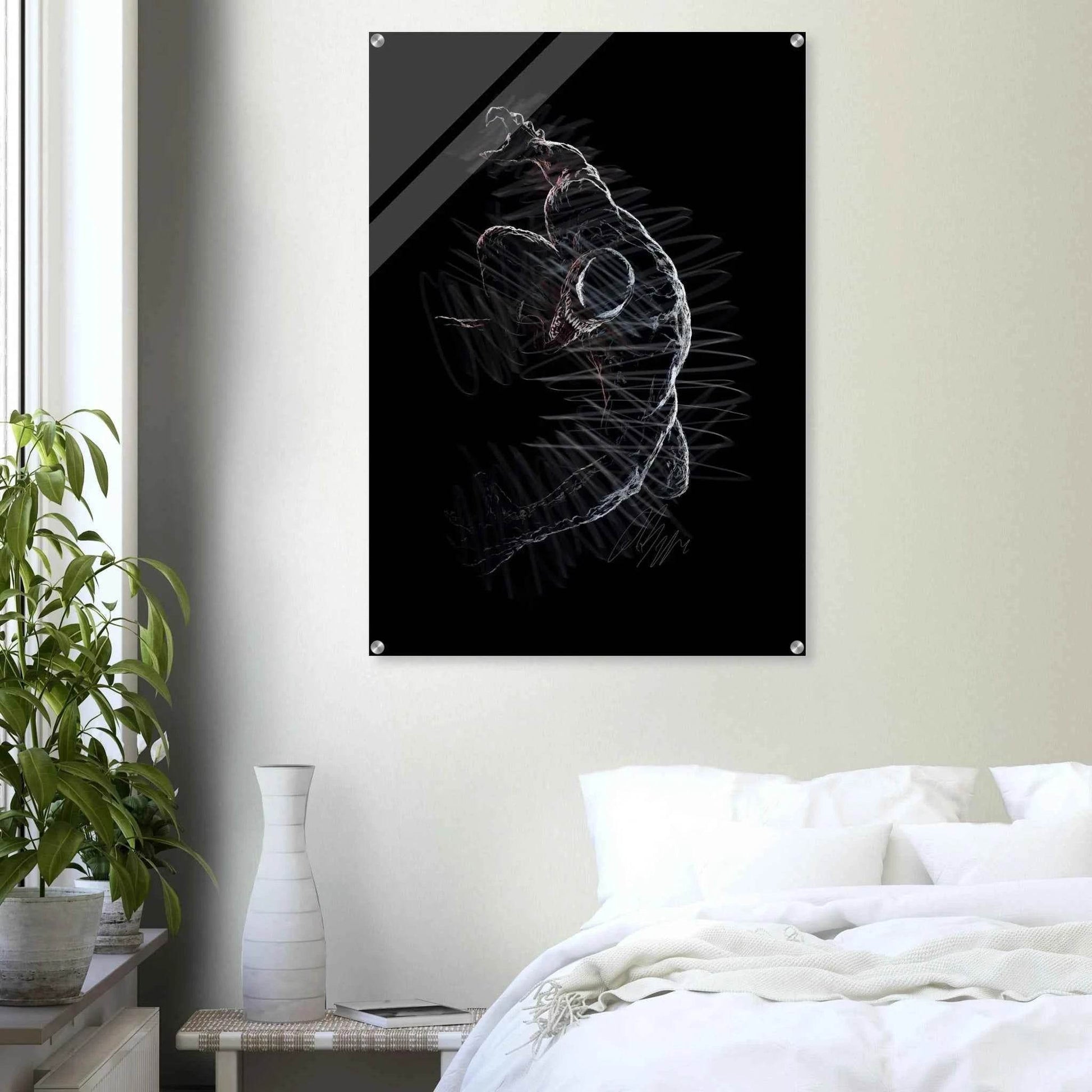 Abstract Glimmer Acrylic Print – Dynamic, Ghostly, Modern Wall Art in 18 Sizes - Vibrantwalls