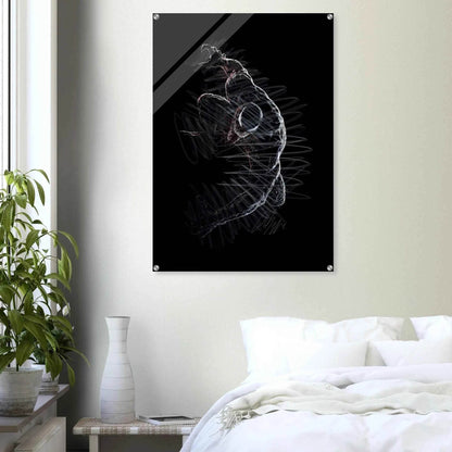 Abstract Glimmer Acrylic Print – Dynamic, Ghostly, Modern Wall Art in 18 Sizes - Vibrantwalls