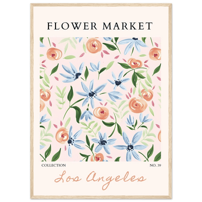 Abstract Floral Framed Poster – Pastel Blossom & Leaf Art Prints | Ready-to-Hang Wall Decor - Vibrantwalls