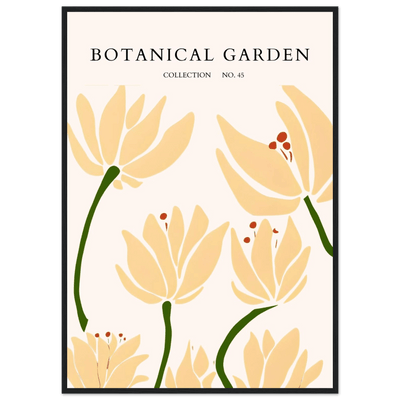 Botanical Garden Framed Art Print – Minimalist Floral Design & Nature-Inspired Posters | Ready-to-Hang - Vibrantwalls