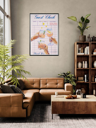 Retro Bar Tab Cocktail Recipe - Vibrantwalls