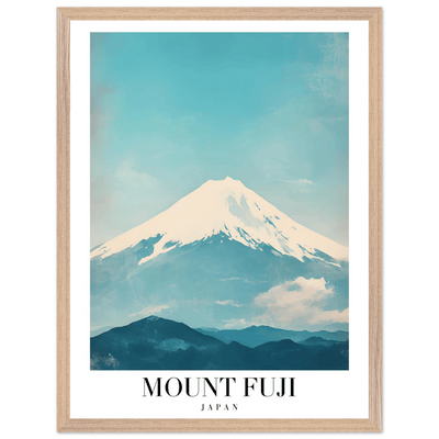 Mount Fuji Japan Framed Poster – Serene Vintage Travel Wall Art with Wooden Frame - Vibrantwalls
