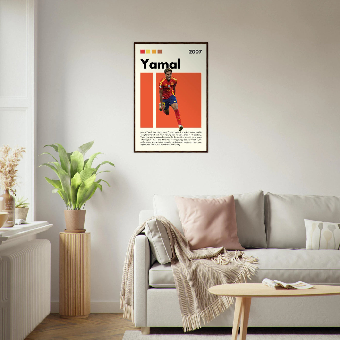 Lamine Yamal Spain Soccer Framed Football Poster Vibrantwalls