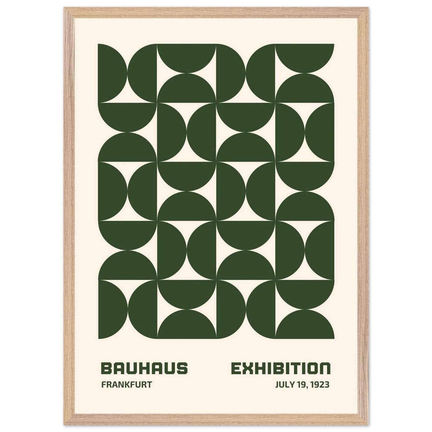 Bauhaus Forest Green & Cream Modern - Vibrantwalls