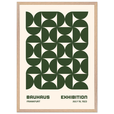 Bauhaus Forest Green & Cream Modern - Vibrantwalls