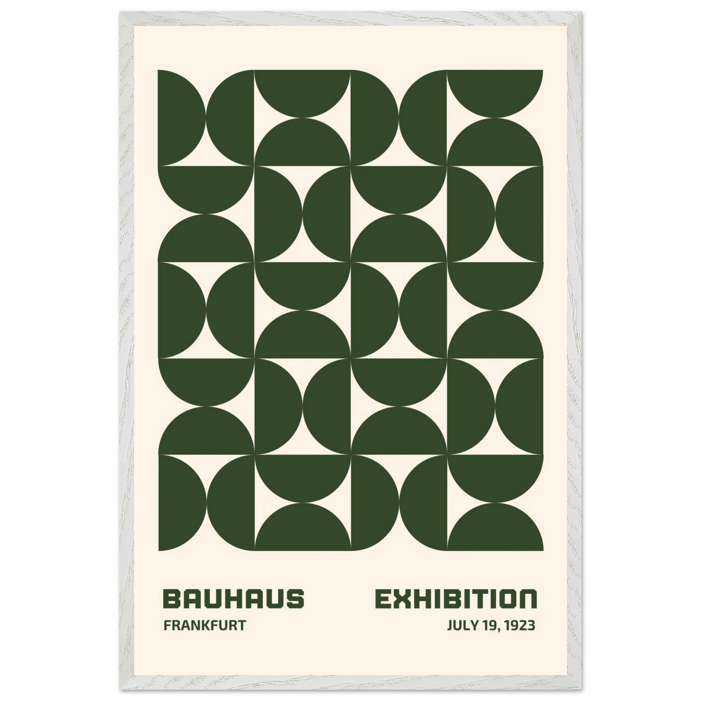 Bauhaus Forest Green & Cream Modern - Vibrantwalls