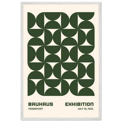 Bauhaus Forest Green & Cream Modern - Vibrantwalls