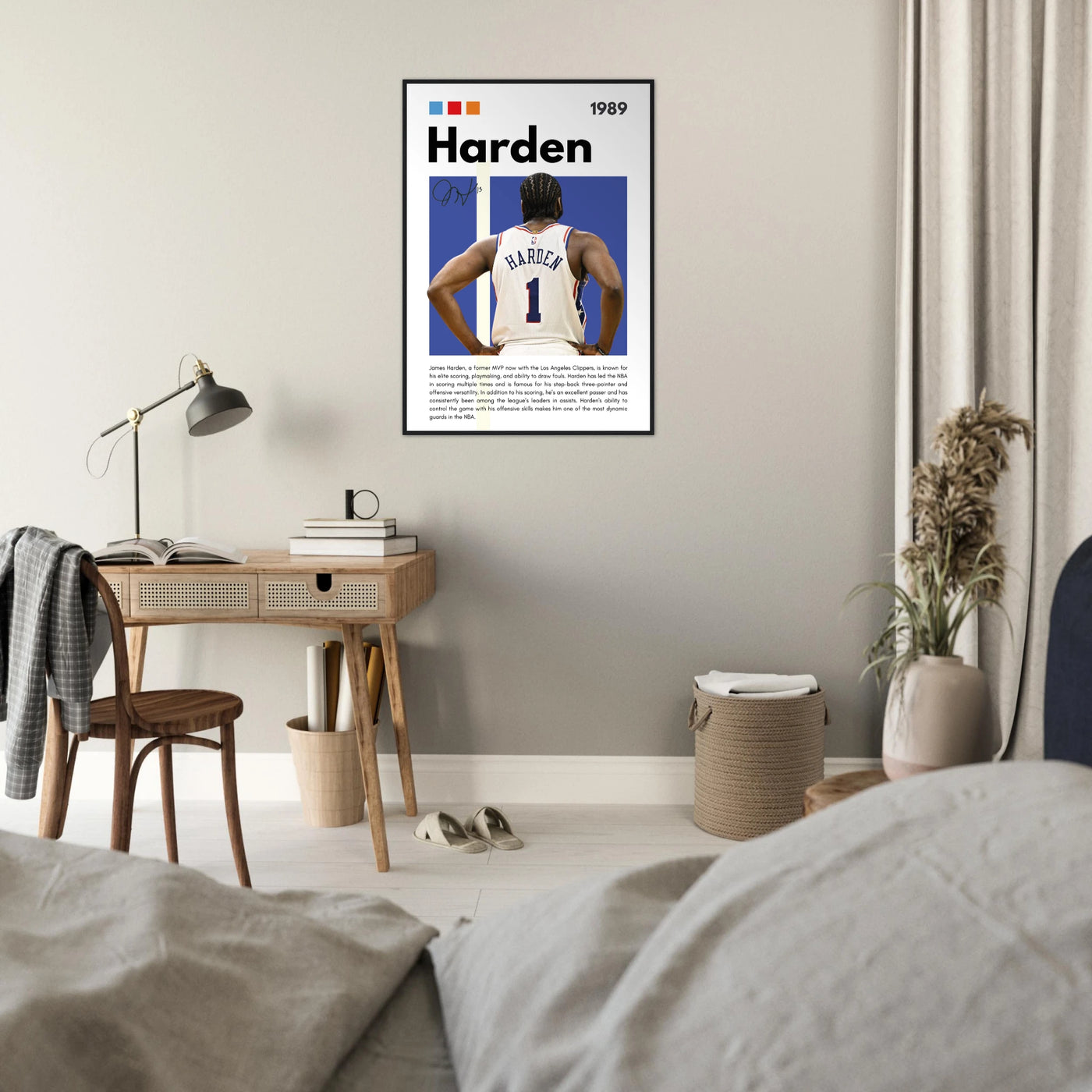 James Harden The Beard Clippers Framed Poster Vibrantwalls