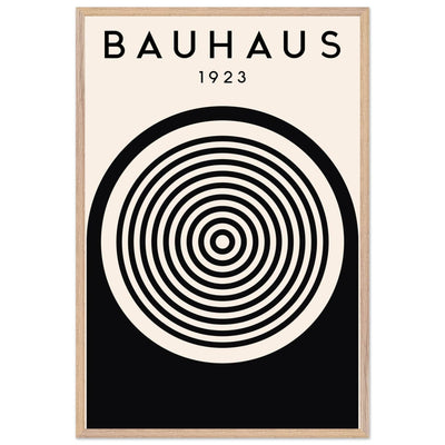 Bauhaus Black and White Art - Concentric Circle Design - Vibrantwalls