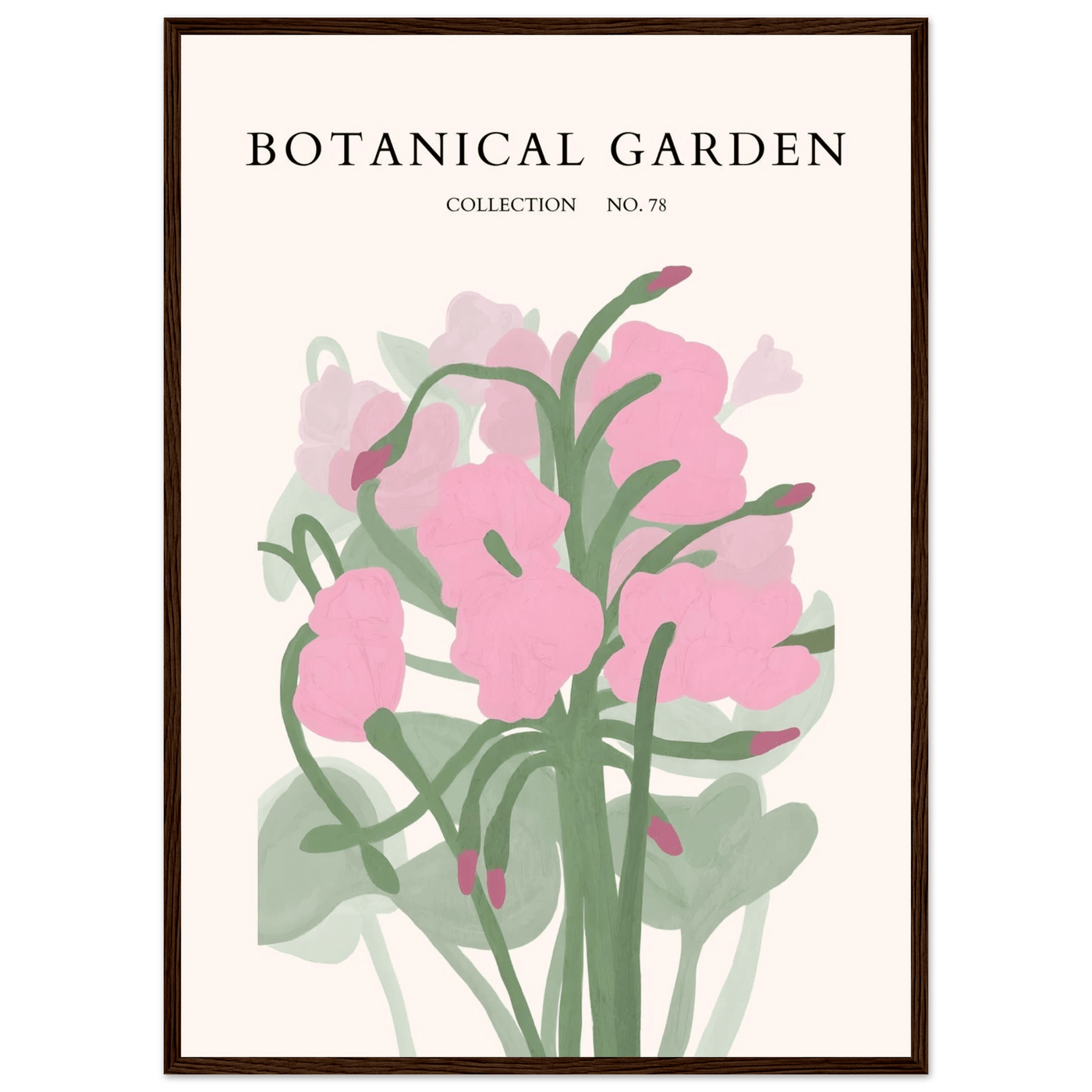 Botanical Garden Collection No. 78 Framed Poster – Blush Pink & Sage Green Floral Art Print | Ready-to-Hang - Vibrantwalls
