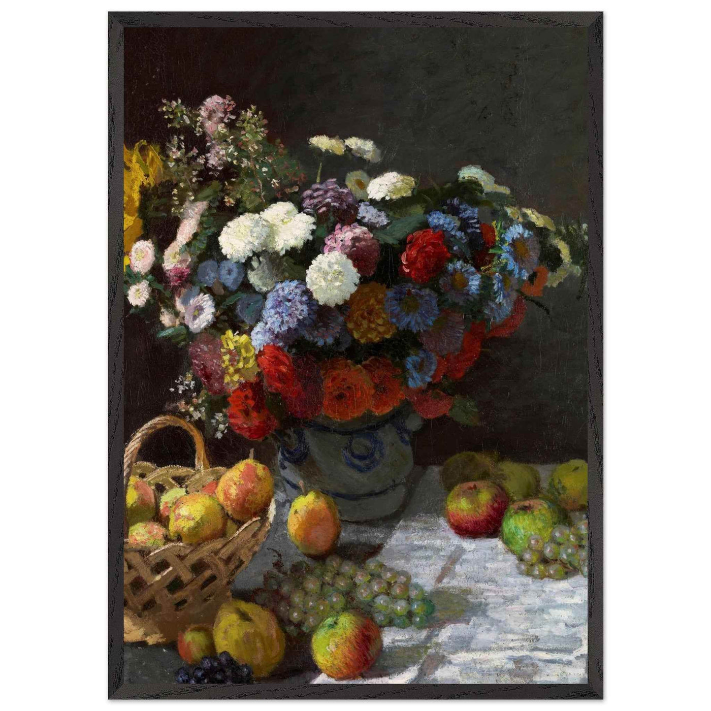 Still Life Wall Art Print of Flowers and Fruit for Elegant Home Decor - Vibrantwalls