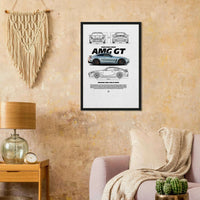 AMG GT Grand Tourer Canvas Print – Legendary Framed Art Decor - Vibrantwalls