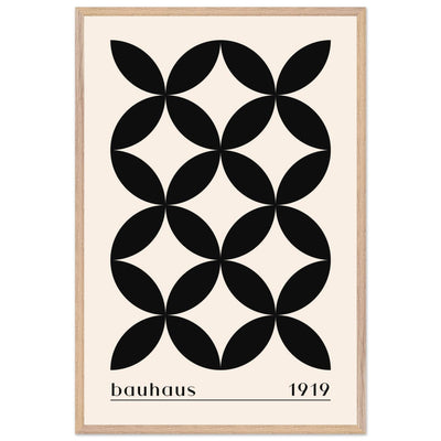 Bauhaus 1919 Black & Beige Circles - Vibrantwalls