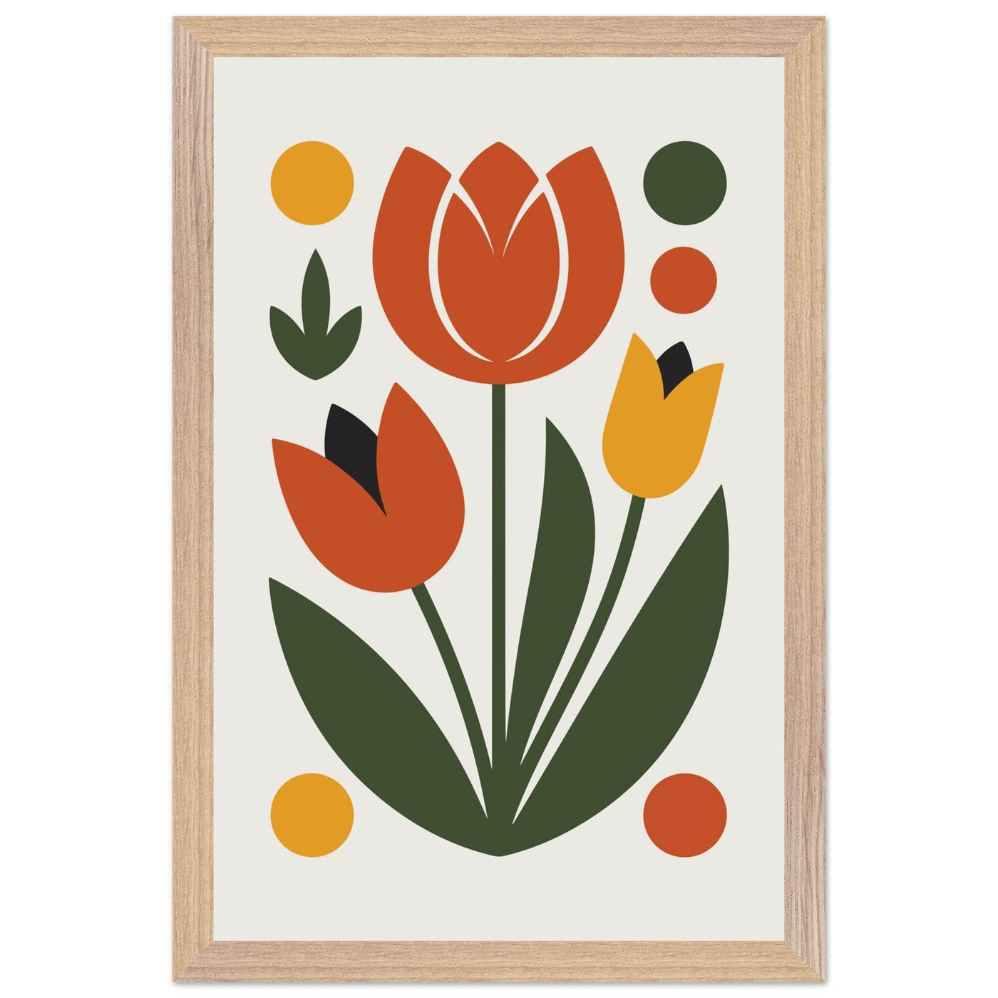 Abstract Mid-Century Modern Tulip Art - Vibrantwalls