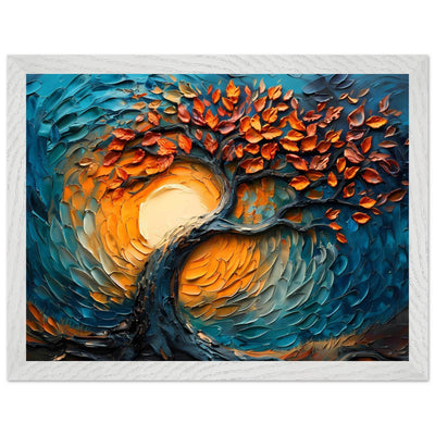 Palette Knife Tree of Life Framed - Vibrantwalls