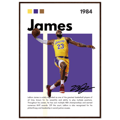 LeBron James Lakers Championship Vintage Art Print - Vibrantwalls