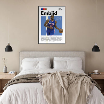 Joel Embiid The Process 76ers Framed Poster Vibrantwalls