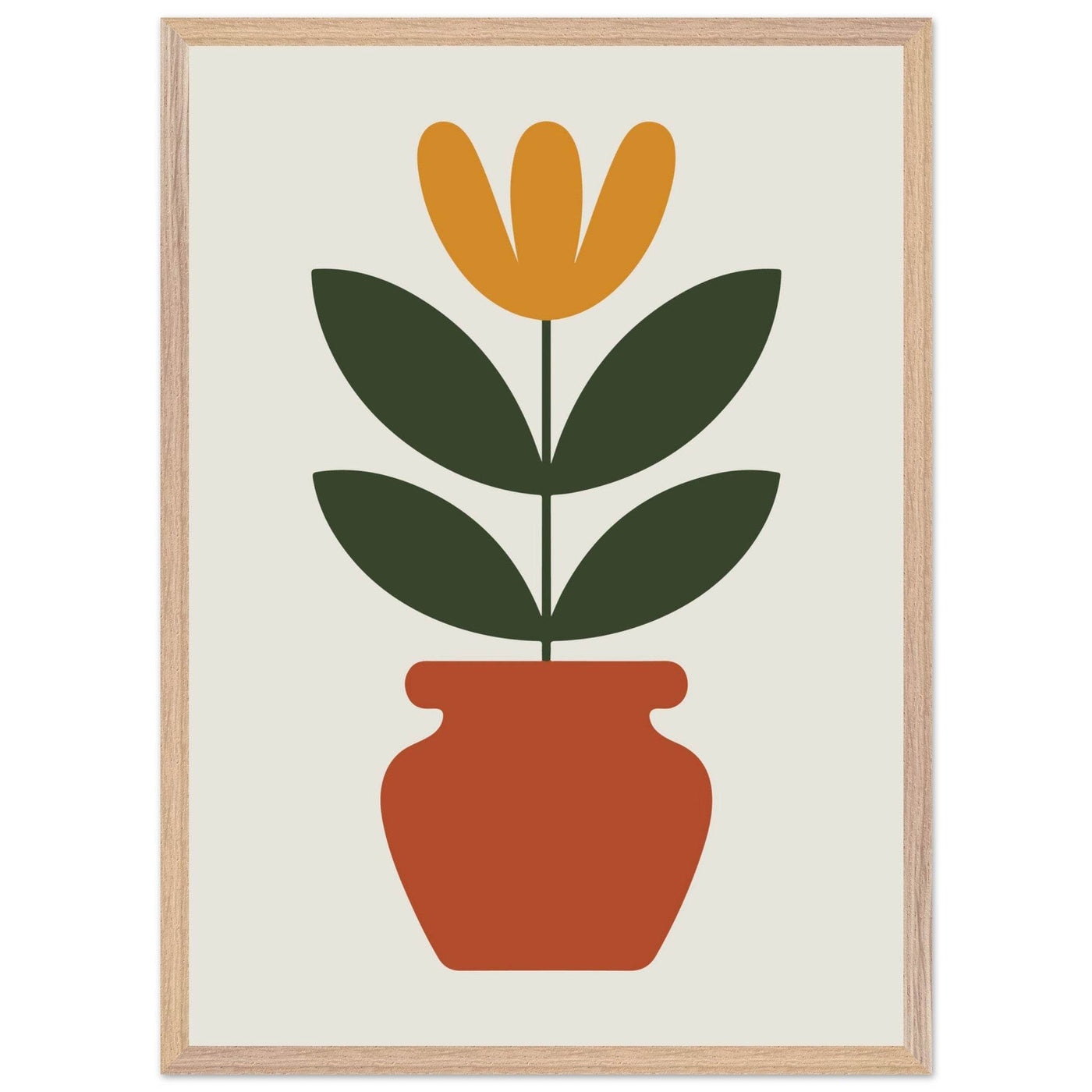 Abstract Potted Floral Art - Vibrantwalls