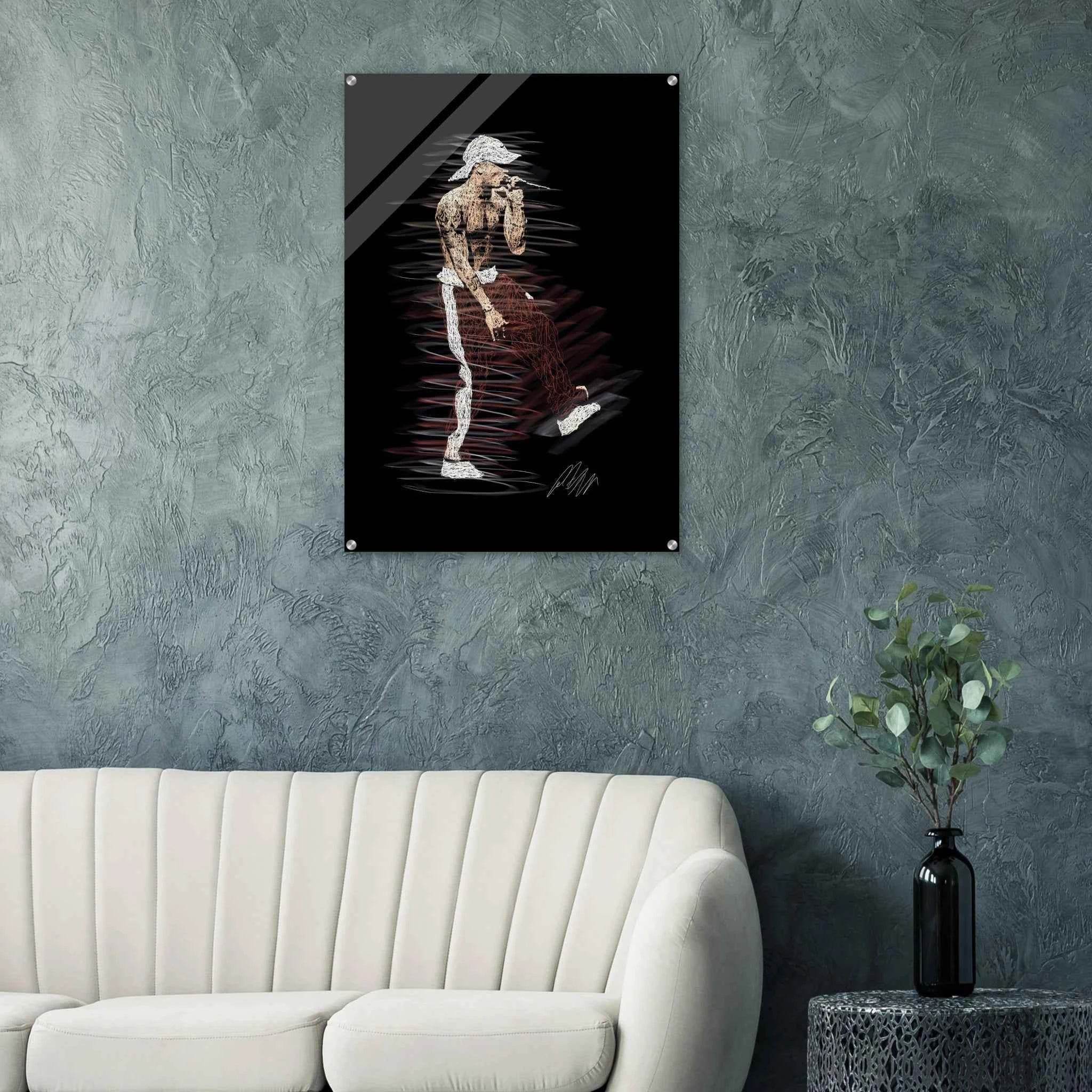 Abstract 'Notorious' Art Acrylic Print – Dynamic, Modern, & Ready to Hang Wall Decor - Vibrantwalls