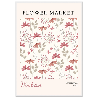 Milan Flower Market Blush Sage Floral Ready-to-Hang - Wall Art - Vibrantwalls