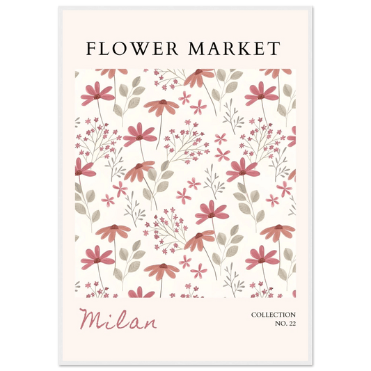 Milan Flower Market Blush Sage Floral Ready-to-Hang - Wall Art - Vibrantwalls