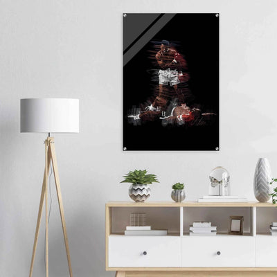 Muhammad Ali K.O. Acrylic Print – Dynamic, Iconic, Modern Sports Wall Art - Vibrantwalls