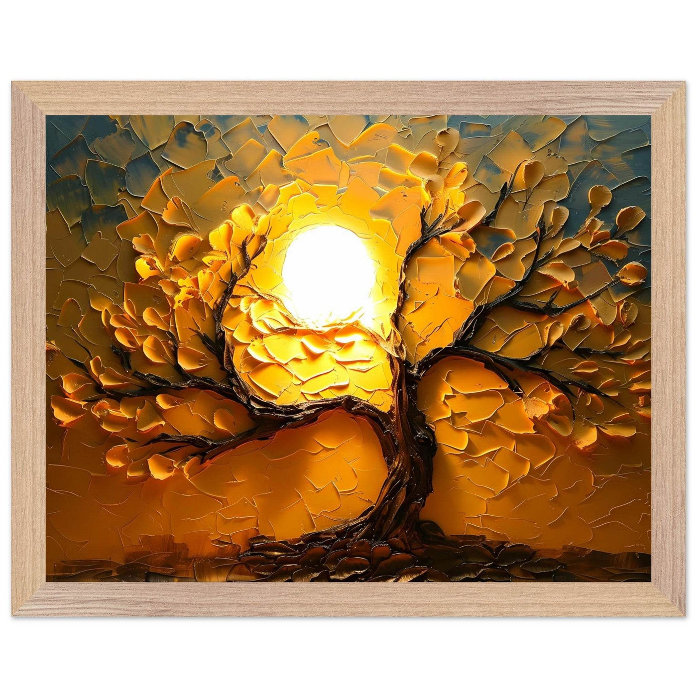 Textured Golden Tree of Life - Vibrantwalls