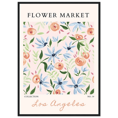 Abstract Floral Framed Poster – Pastel Blossom & Leaf Art Prints | Ready-to-Hang Wall Decor - Vibrantwalls