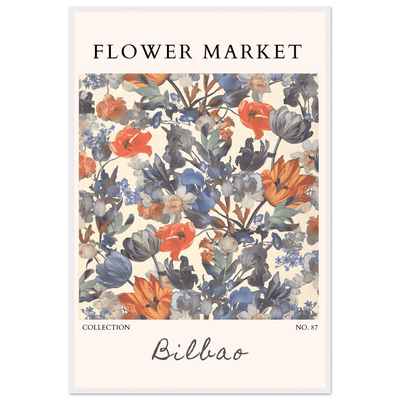 Flower Market Bilbao Print – Elegant Floral Framed Poster | Vibrant Nature & Botanical Art, Ready-to-Hang - Vibrantwalls