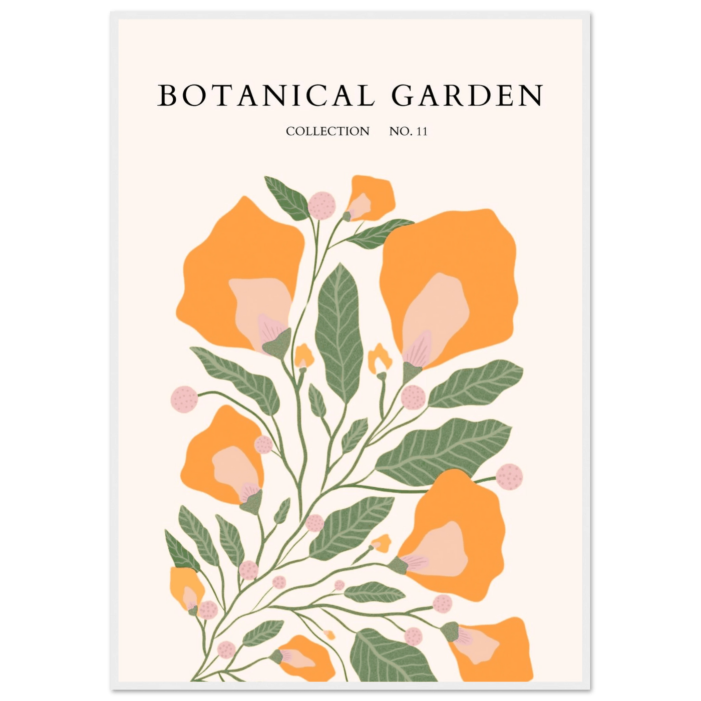 Botanical Garden Collection Framed Poster – Warm Floral Art Print | Ready-to-Hang in Various Sizes & Frame Styles - Vibrantwalls