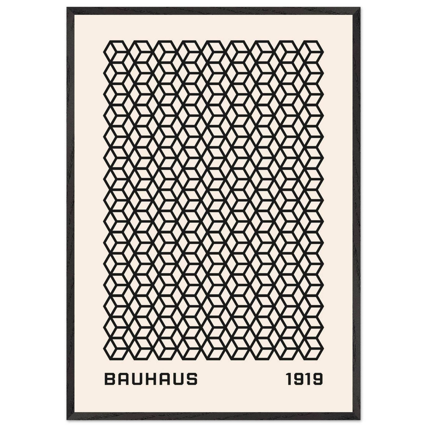 Bauhaus 1919 Geometric Cube Pattern Art Print – Modern Minimalist Framed Poster in Multiple Sizes - Vibrantwalls