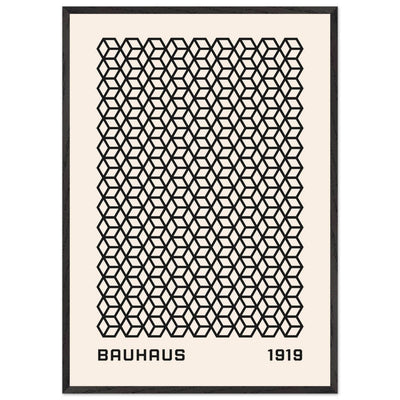 Bauhaus 1919 Geometric Cube Pattern Art Print – Modern Minimalist Framed Poster in Multiple Sizes - Vibrantwalls