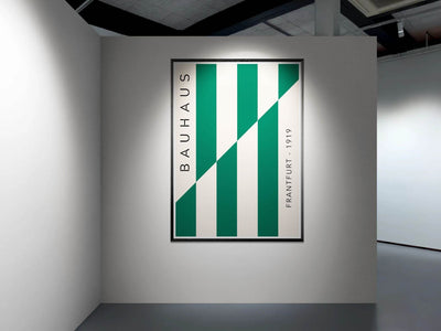 Bauhaus Emerald Green & Cream Modern - Vibrantwalls