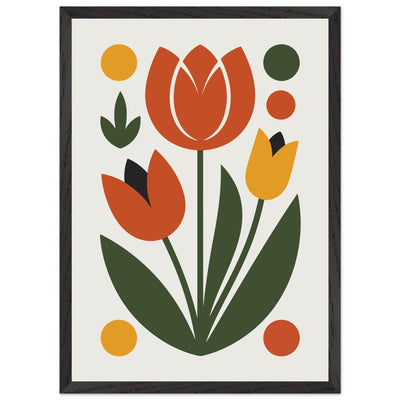 Abstract Mid-Century Modern Tulip Art - Vibrantwalls