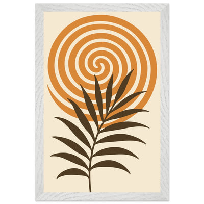 Abstract Palm Leaf & Swirl - Vibrantwalls