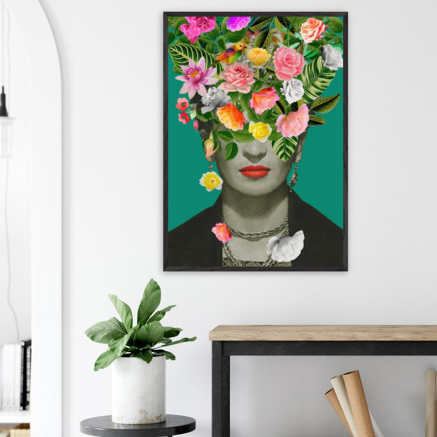 Floral Frida Artwork - Vibrant and Inspiring Home Decor - Vibrantwalls