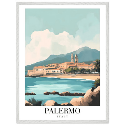 Palermo Italy Framed Poster – Vintage Mediterranean Travel Wall Art in Your Choice of Frame - Vibrantwalls