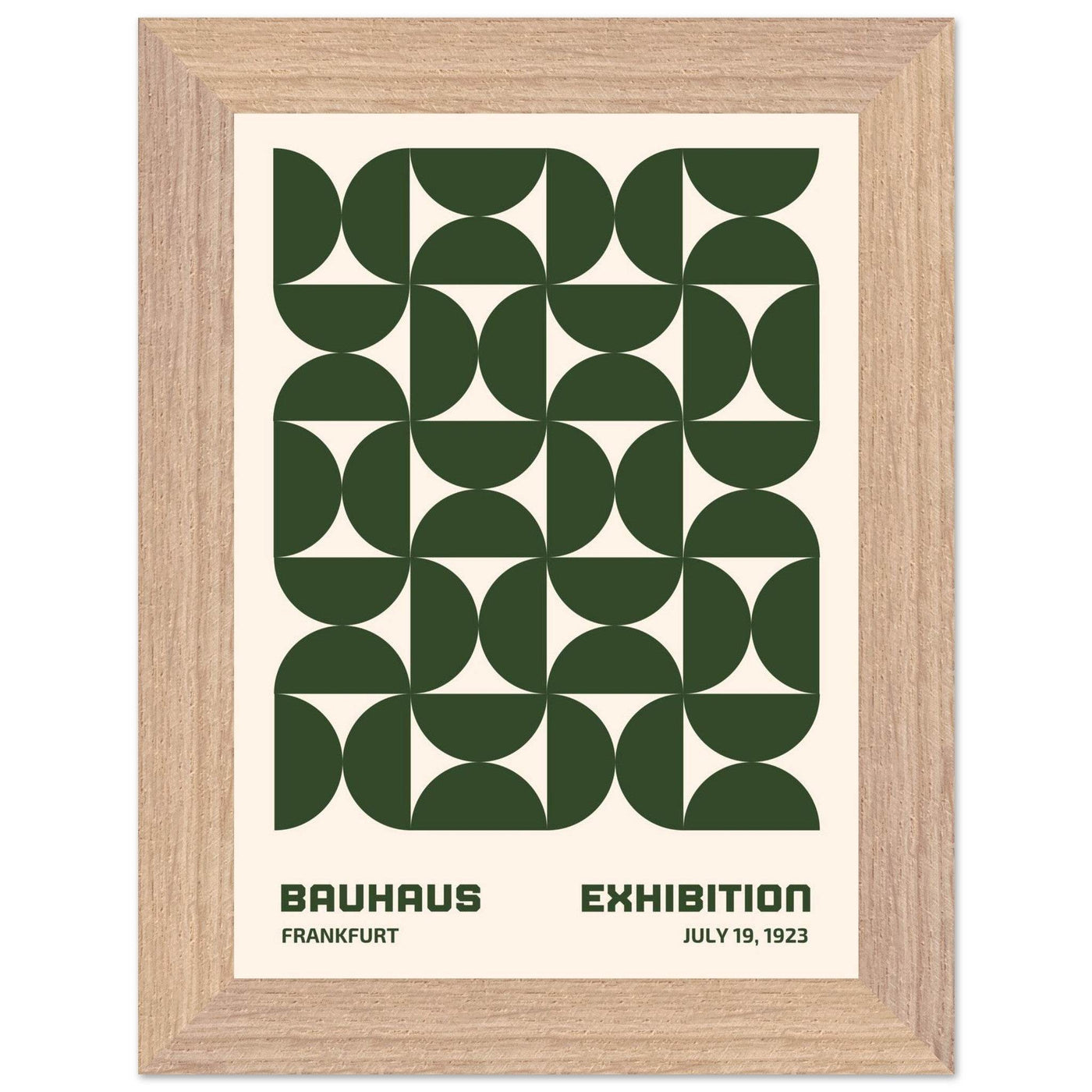 Bauhaus Forest Green & Cream Modern - Vibrantwalls