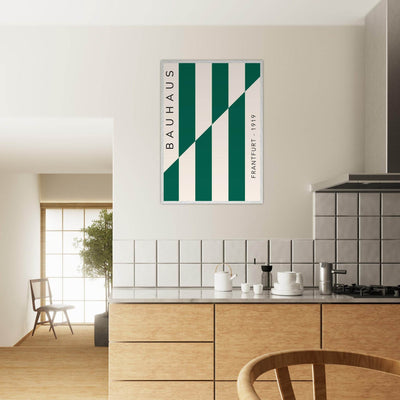 Bauhaus Emerald Green & Cream Modern - Vibrantwalls