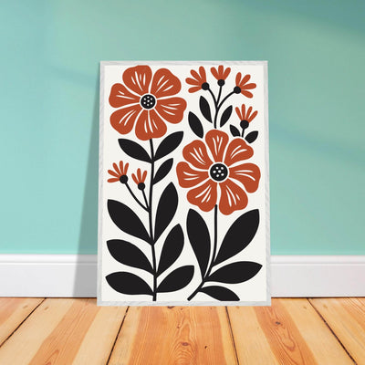 Abstract Floral Bloom Modern Botanical Art - Vibrantwalls