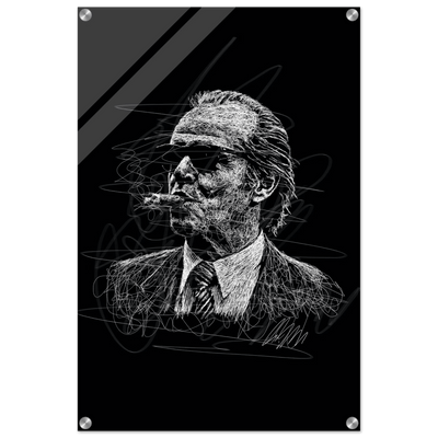 Iconic Al Pacino 'Scarface' Scribble Art Acrylic Print – Vibrant, Modern, Durable Wall Decor - Vibrantwalls