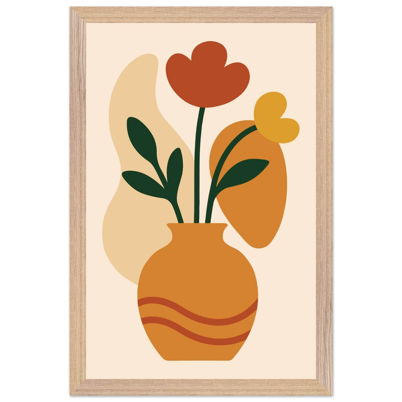 Abstract Floral Vase - Vibrantwalls