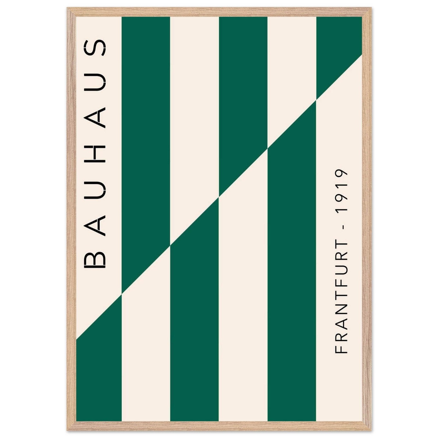 Bauhaus Emerald Green & Cream Modern - Vibrantwalls