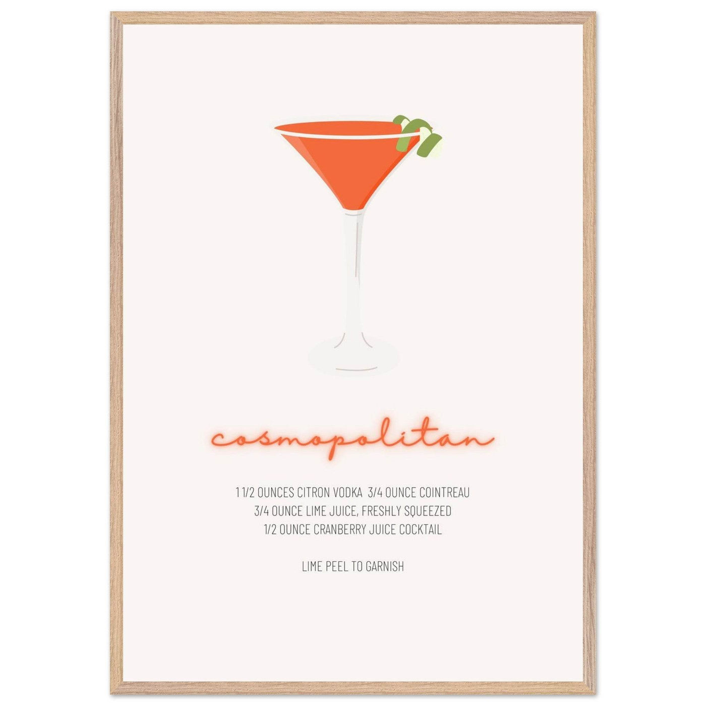 Cosmopolitan Cocktail Recipe Pink Vodka Cranberry Drink - Refreshing Cocktail Delight - Vibrantwalls