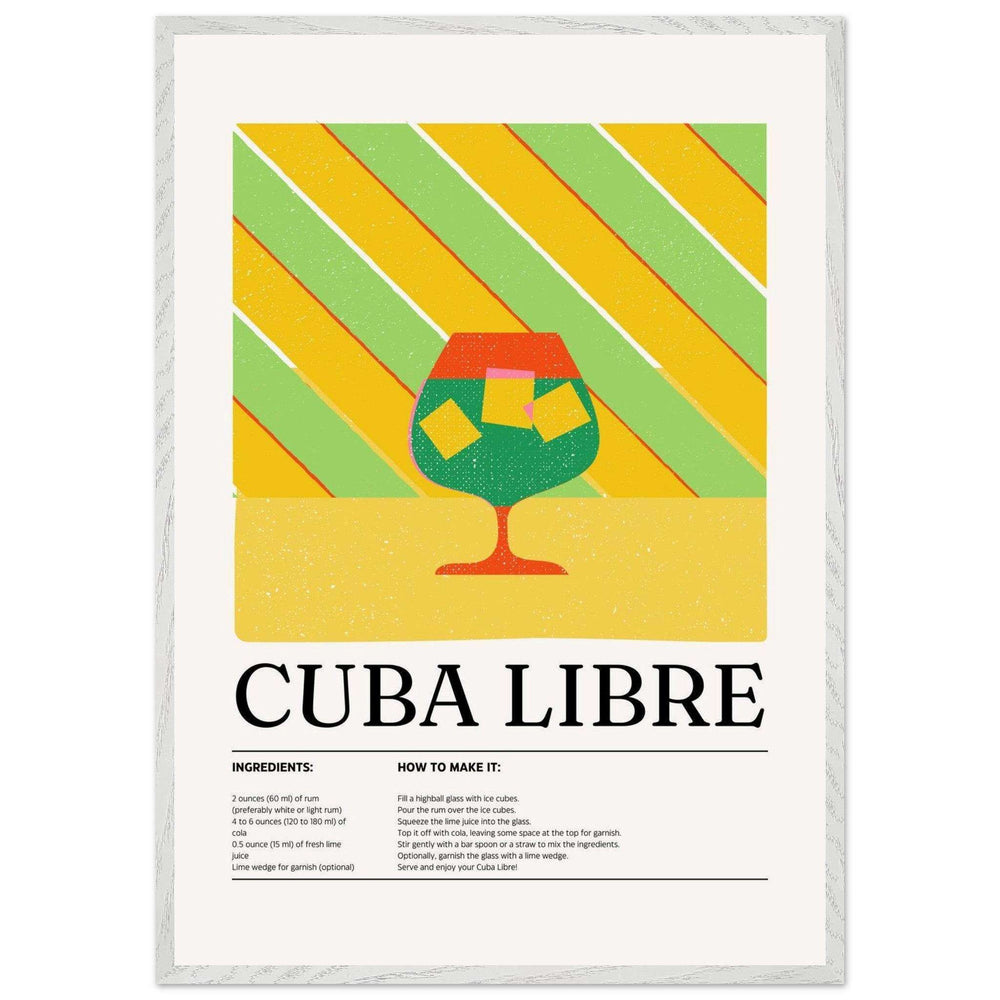 Cuba Libre Cocktail Recipe Wall Art - Vibrantwalls